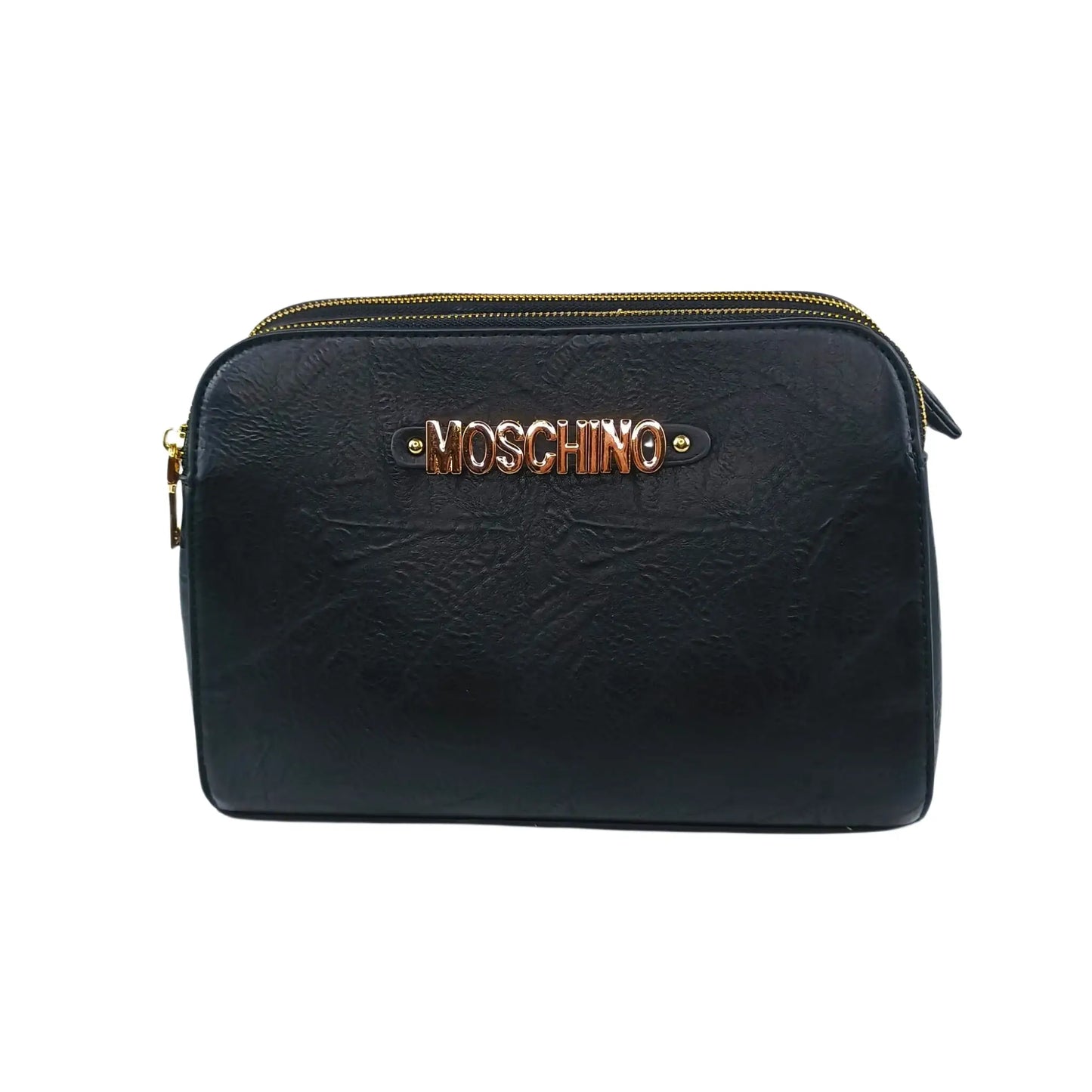 Moschino Black Faux Leather Shoulder Bag - Stile Donna Bags