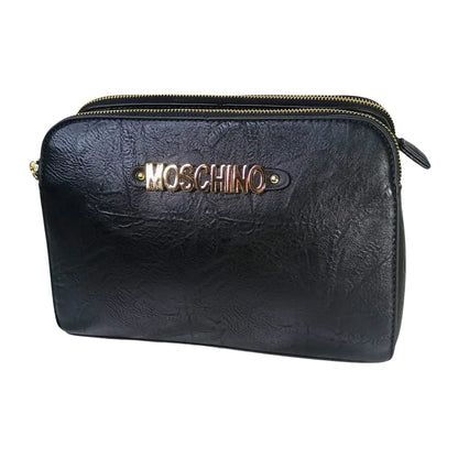 Moschino Black Faux Leather Shoulder Bag - Stile Donna Bags