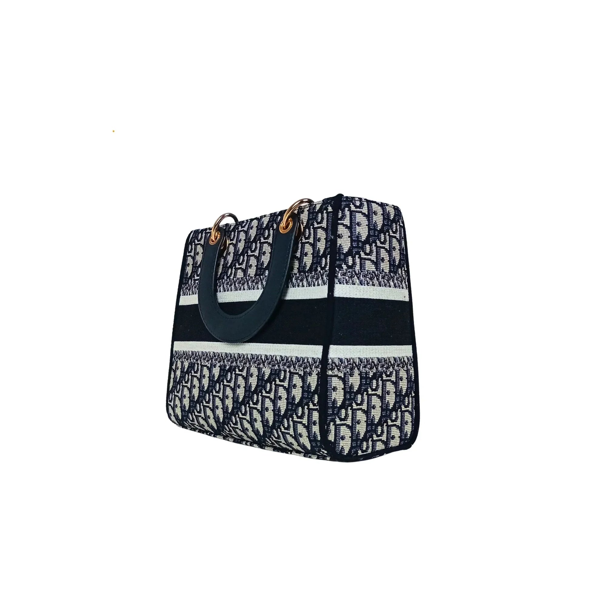 Navy and White Large Capacity Satchel Bag MS-2290 - Stile Donna Bags
