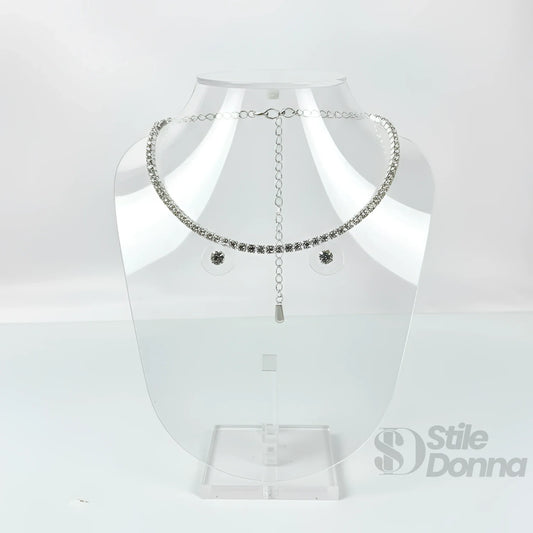 parure-collana-in-oro-e-orecchini-a-lobo-con-pietre-rotonde-choker-867 - Stile Donna Bags