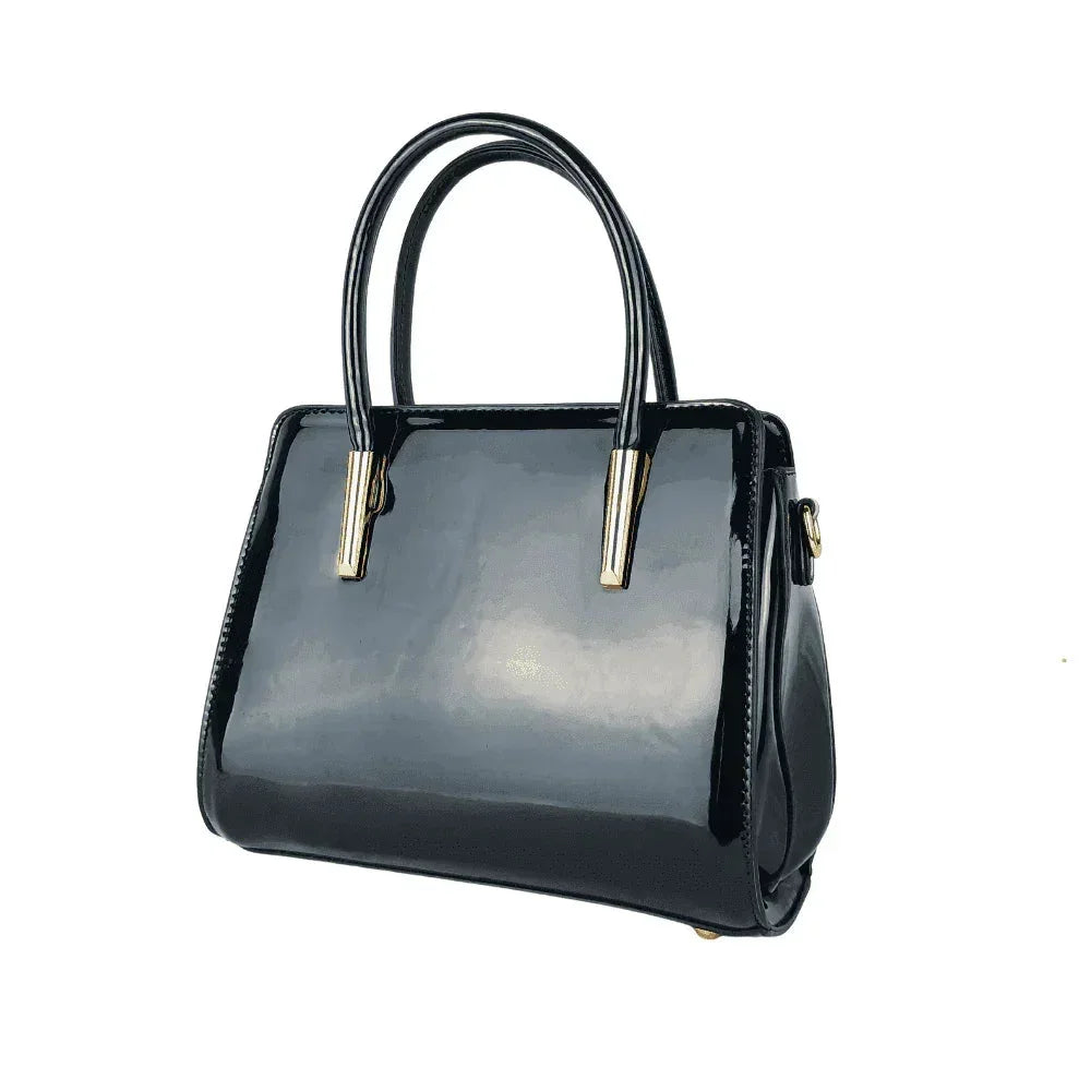 Patent Leather Handbag MS-7408 - Stile Donna Bags