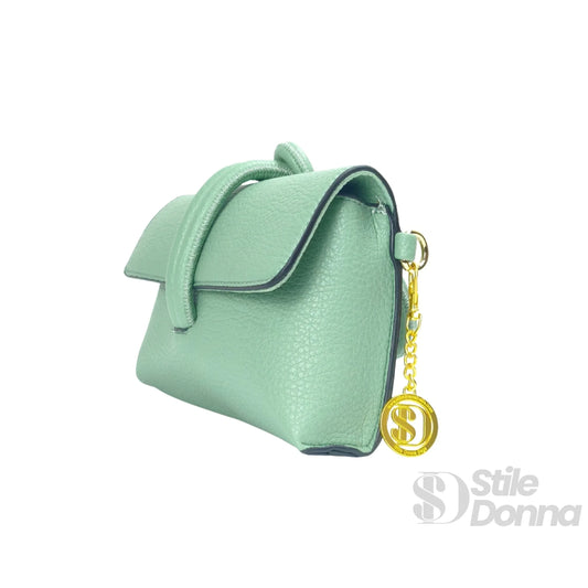 pochette-in-pelle-verde-menta-da-donna-borsa-tracolla-mini-897 - Stile Donna Bags