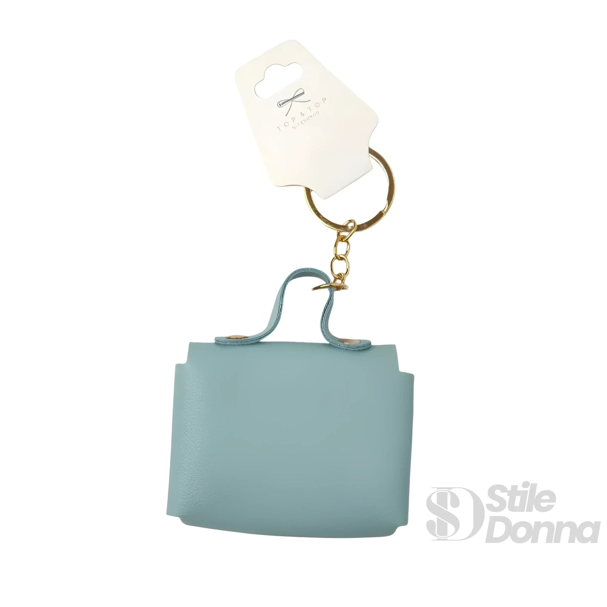 Portachiavi Mini Portamonete In Ecopelle Floreale Con Cha… | Vista aggiuntiva 12 | Giallo