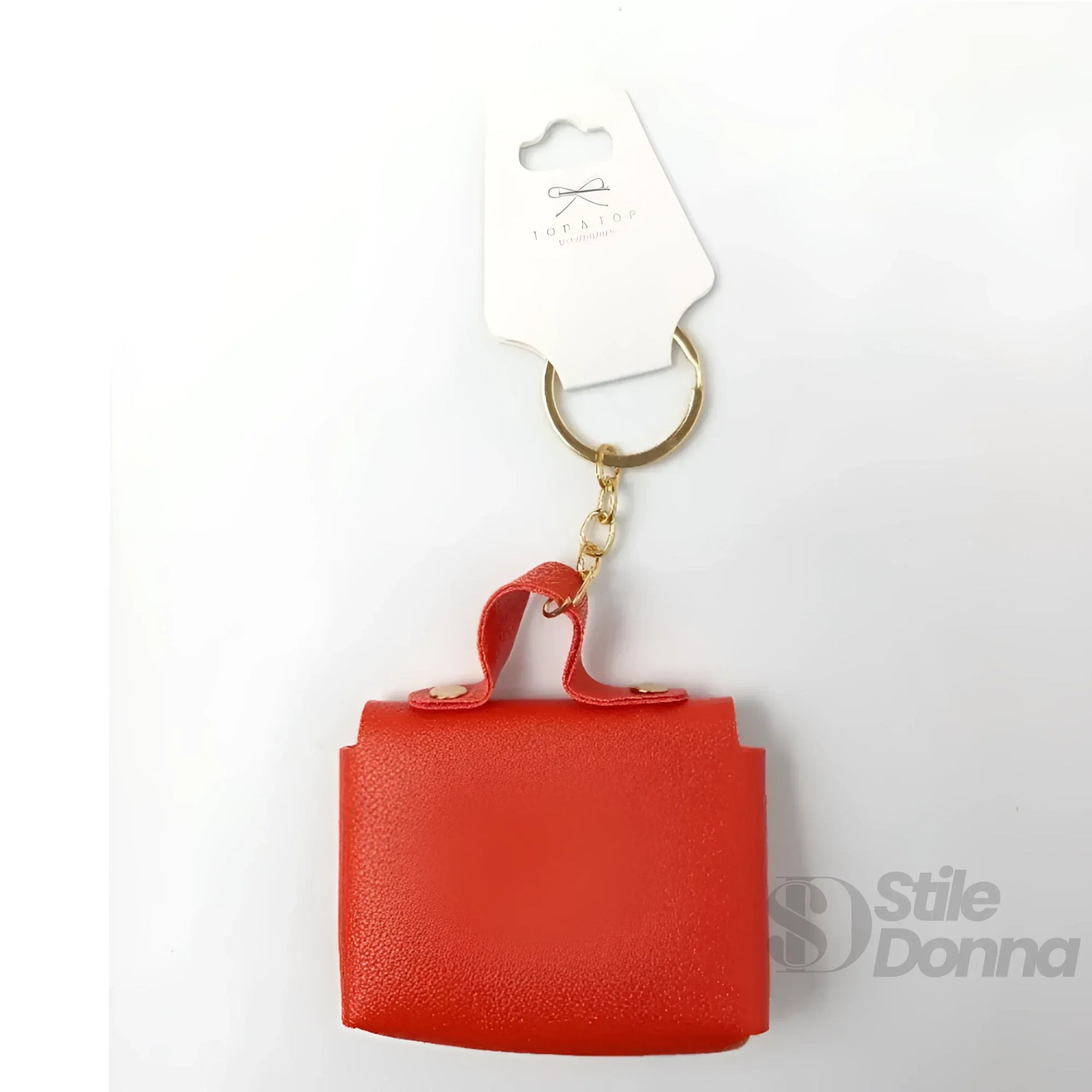 Portachiavi Mini Portamonete In Ecopelle Floreale Con Cha… | Vista aggiuntiva 20 | Giallo