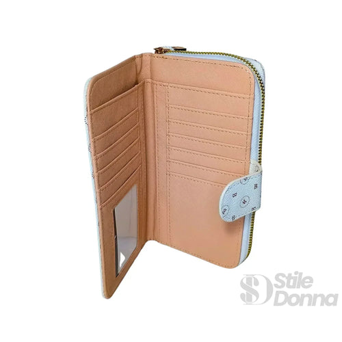 Briciole Portafoglio da Donna in Pelle PU con Scomparti M… | Prospettiva indossata | Bianco
