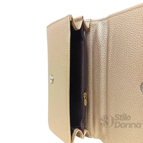 Portafoglio Da Donna In Pelle PU Con Molti Scomparti Per … | Close-up chiusura | ecopelle | Oro