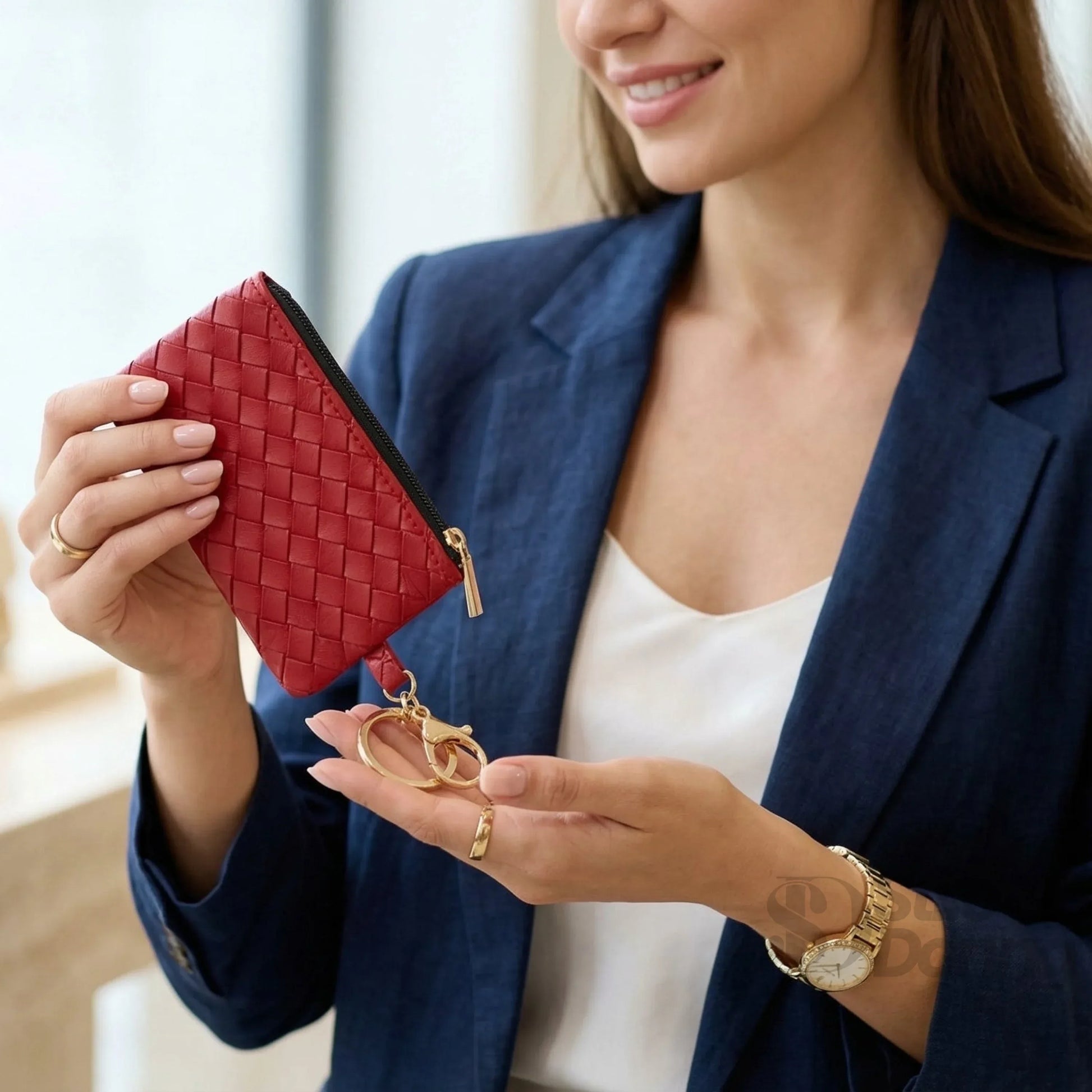 portafoglio-portachiavi-ruby-weave-intrecciato-pelle-intrecciata-300 - Stile Donna Bags