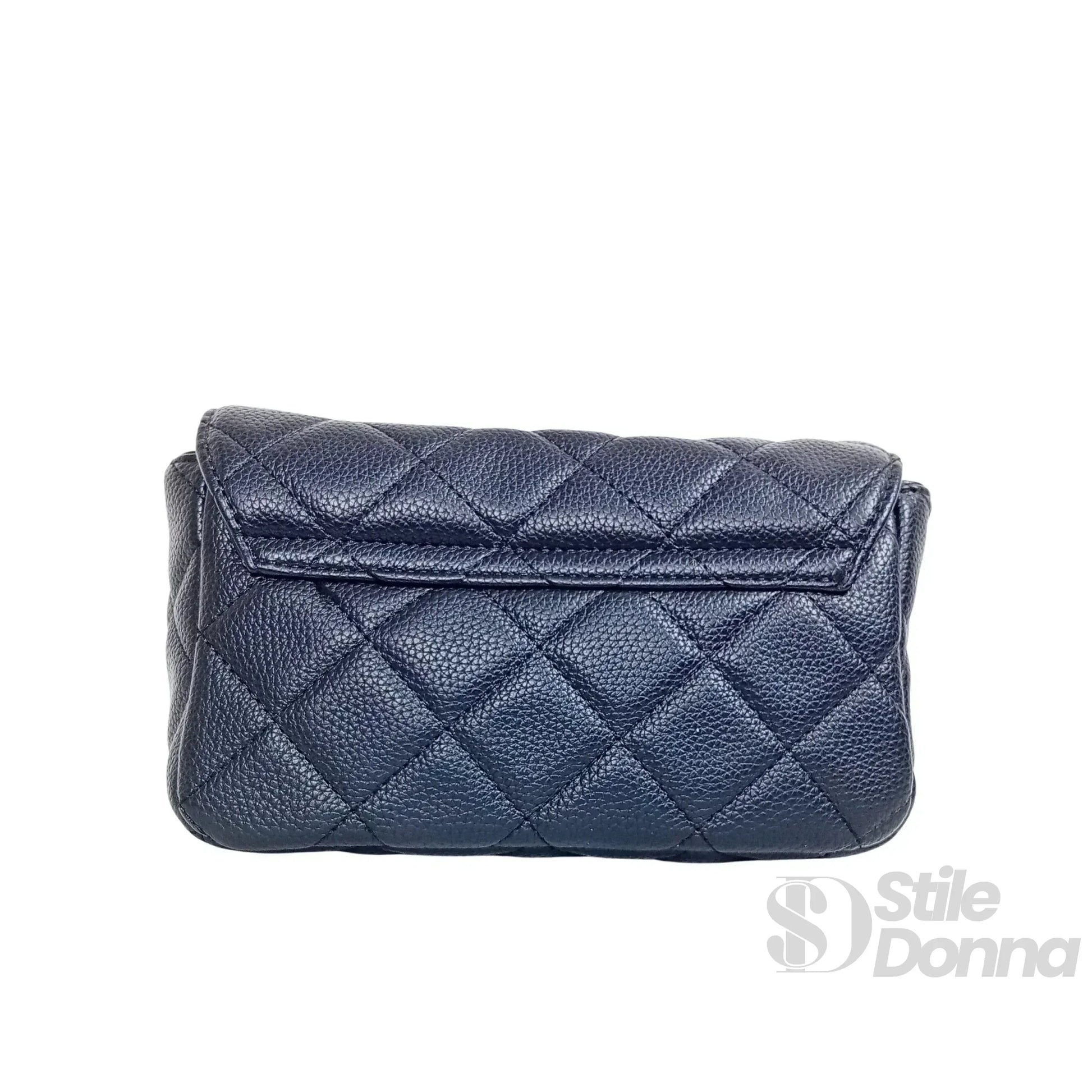 Pouch Clutch Ecopelle Con Catena Argento, Borsa Piccola P… | Vista dall'alto | ecopelle | Nero