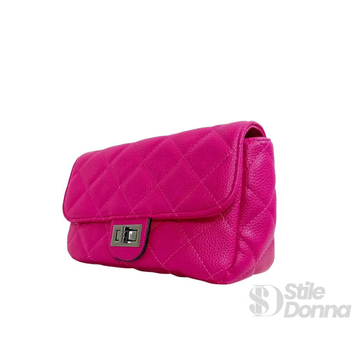 Pouch Clutch Ecopelle Con Catena Argento, Borsa Piccola P… | Prospettiva indossata | ecopelle | Nero