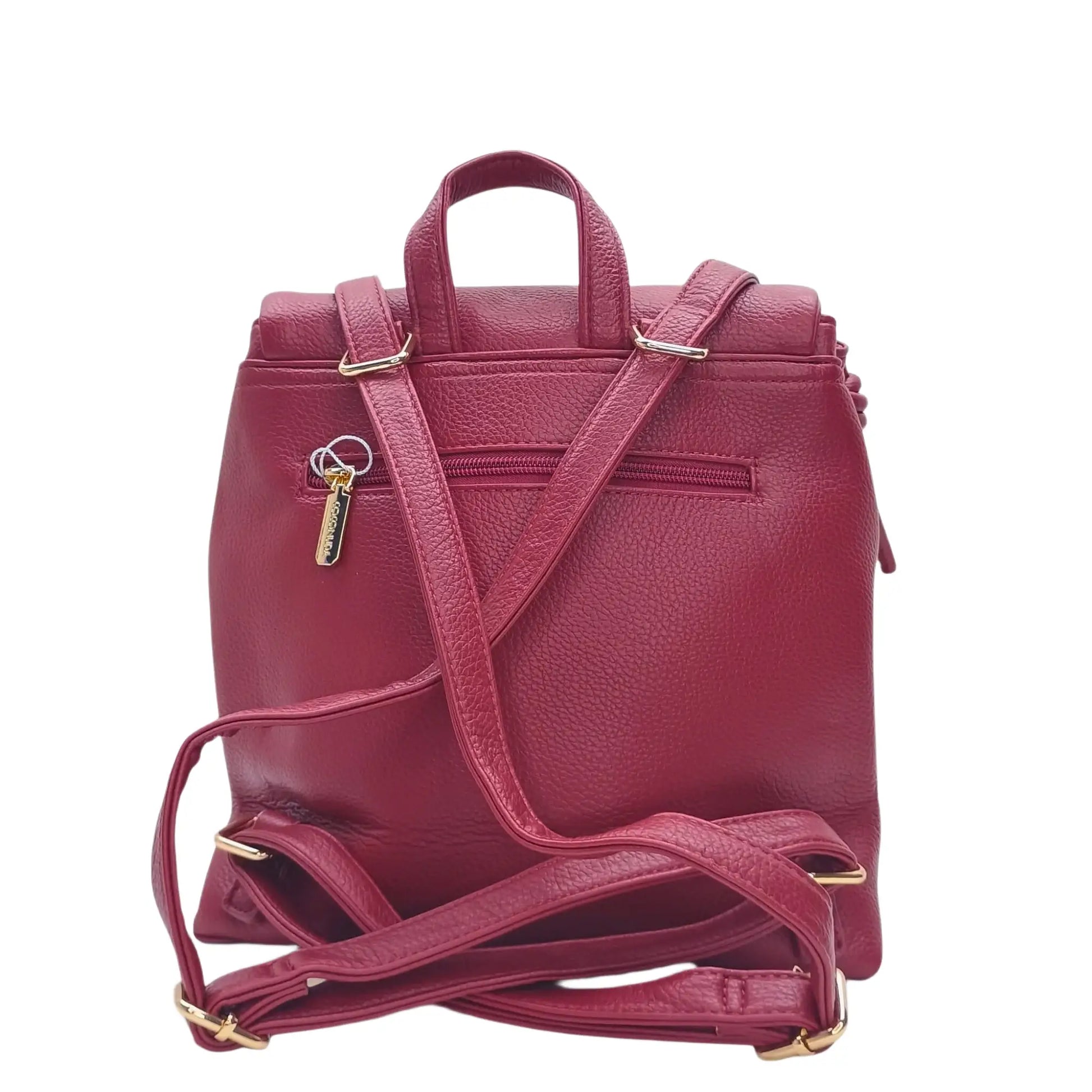 Red Backpack with Adjustable Straps - MS-0090 - Stile Donna Bags