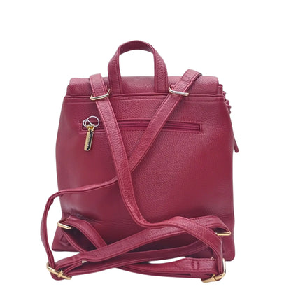 Red Backpack with Adjustable Straps - MS-0090 - Stile Donna Bags