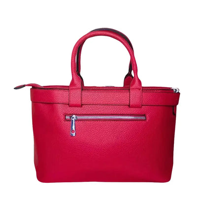 Red Leather Shopper Bag - MS-4740 - Stile Donna Bags