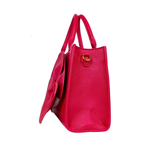 Red Leather Women's Handbag MS-380 - Stile Donna Bags