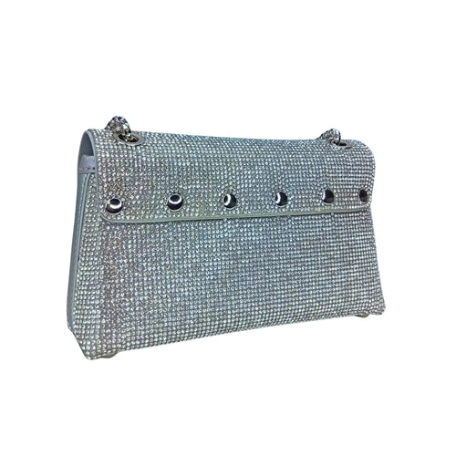 Rhinestone flap clutch bag - Stile Donna Bags