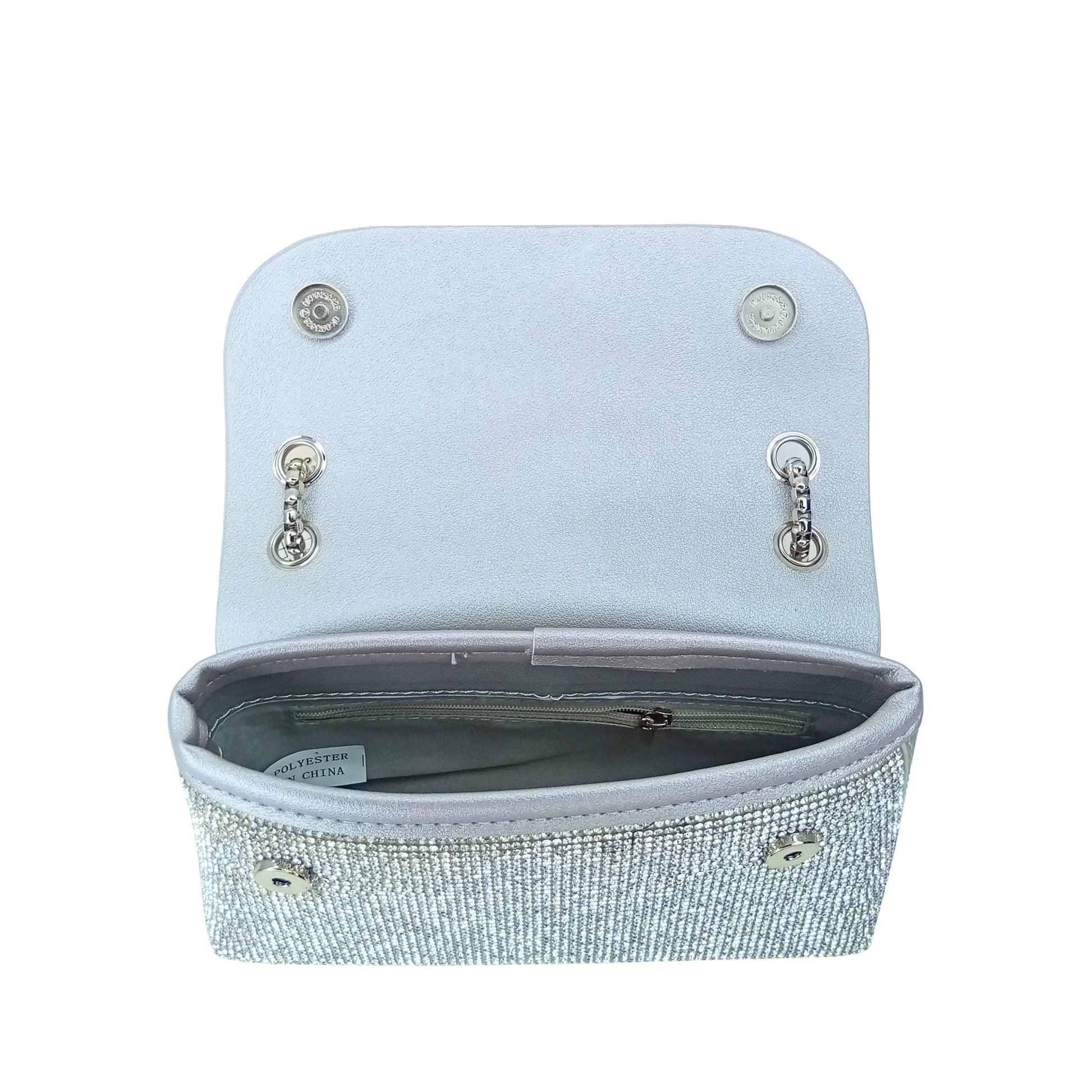 Rhinestone flap clutch bag - Stile Donna Bags