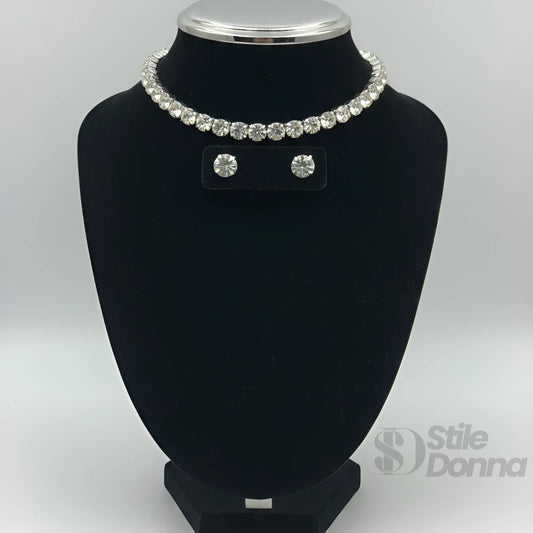 set-collana-tennis-in-oro-e-orecchini-a-lobo-choker-argento-154 - Stile Donna Bags