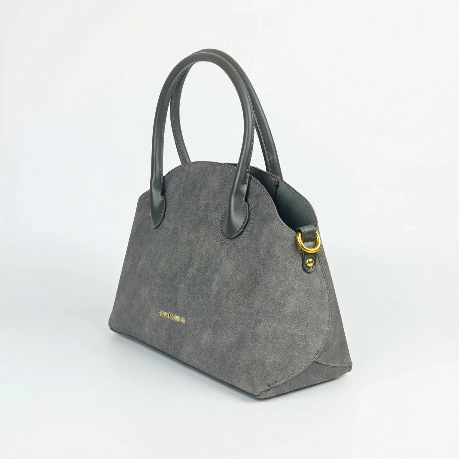set-di-borse-enrico-coveri-in-suede-grigio-borsa-a-mano-pelle_202603281334 - Stile Donna Bags