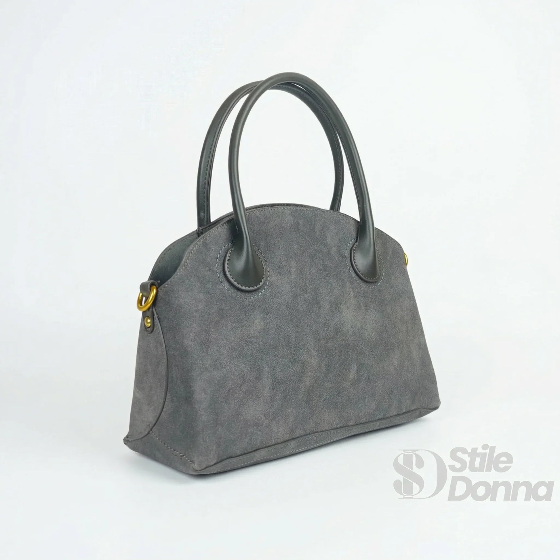 set-di-borse-enrico-coveri-in-suede-grigio-borsa-a-mano-pelle_202603281352 - Stile Donna Bags
