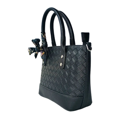 Shopper Bag - Black Leather - MS-1944 - Stile Donna Bags