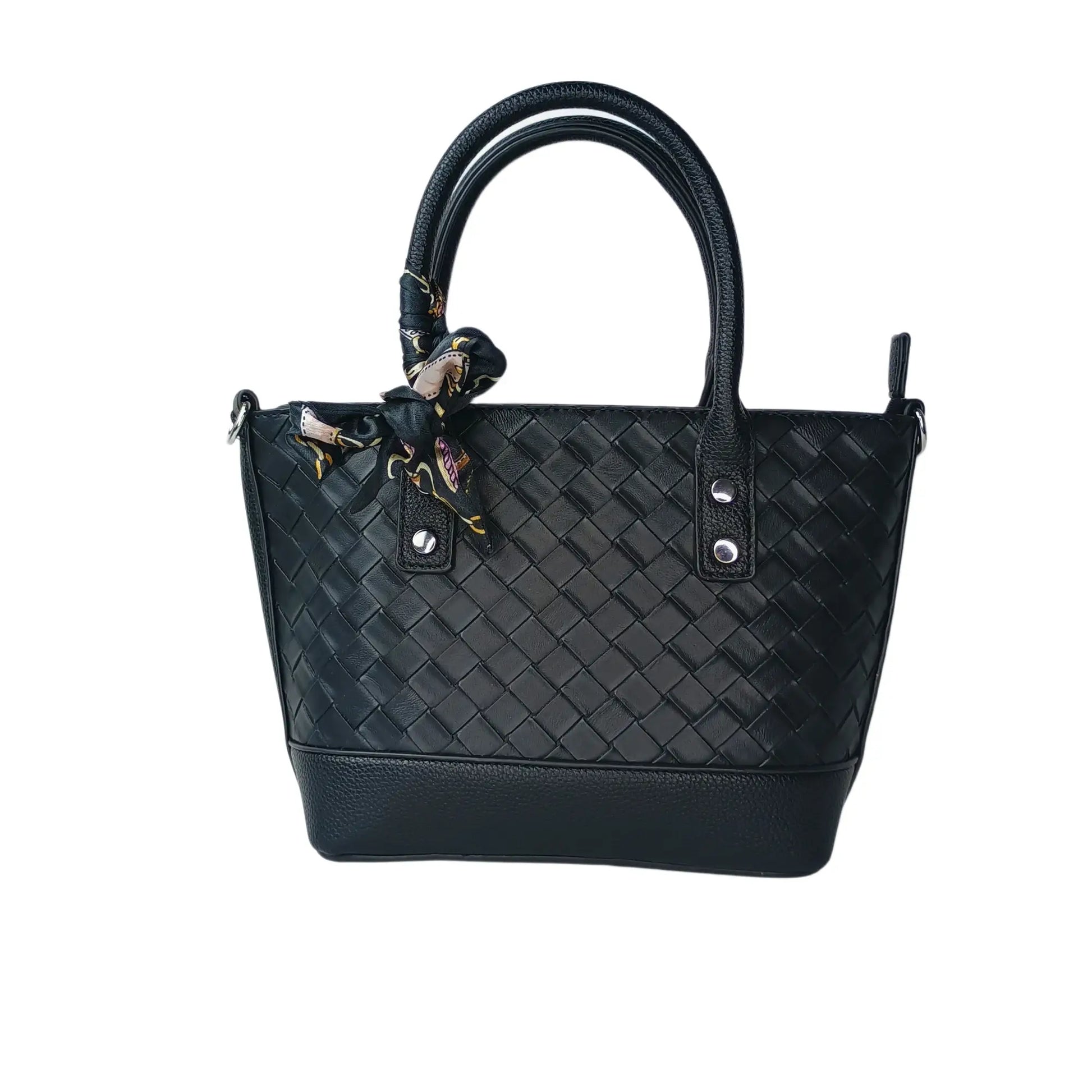 Shopper Bag - Black Leather - MS-1944 - Stile Donna Bags