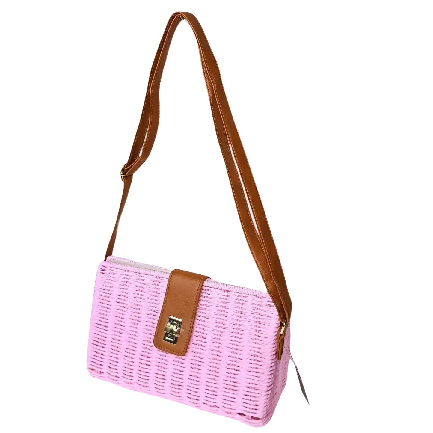 Shoulder Bag - Pink Woven - MS-5256 - Stile Donna Bags