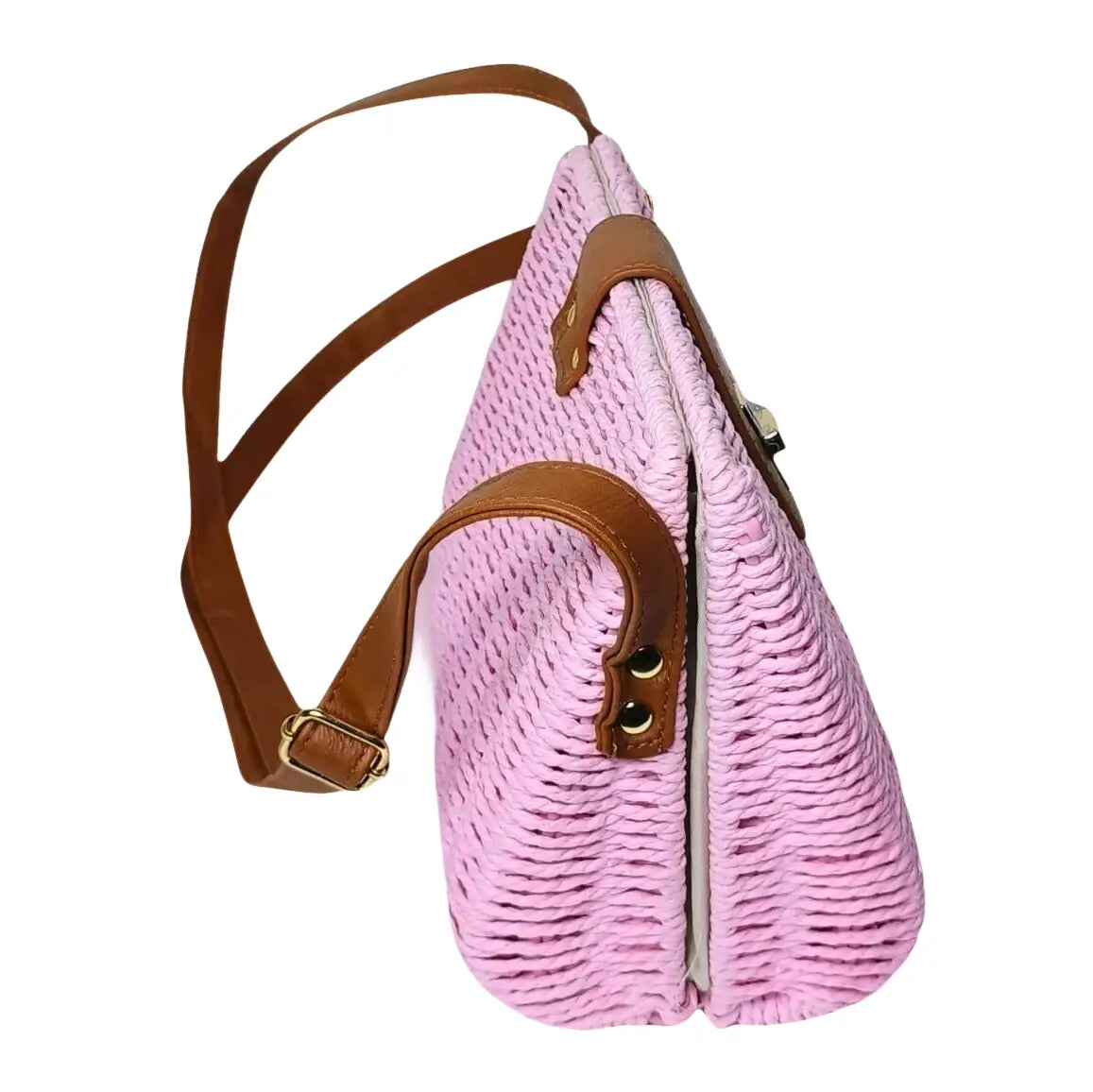 Shoulder Bag - Pink Woven - MS-5256 - Stile Donna Bags