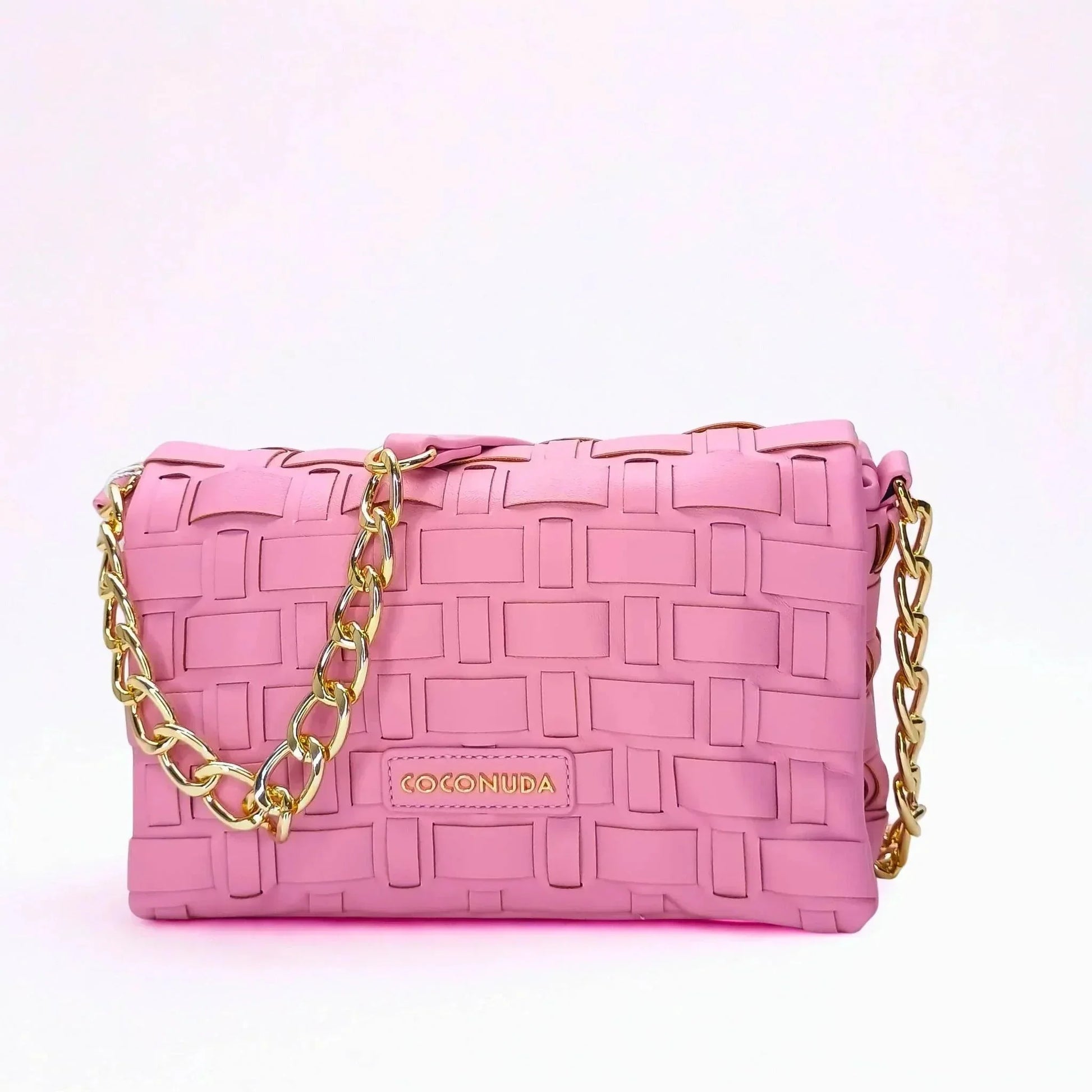 Silver Woven Bag with Chain Strap - MS-2087 - Stile Donna Bags