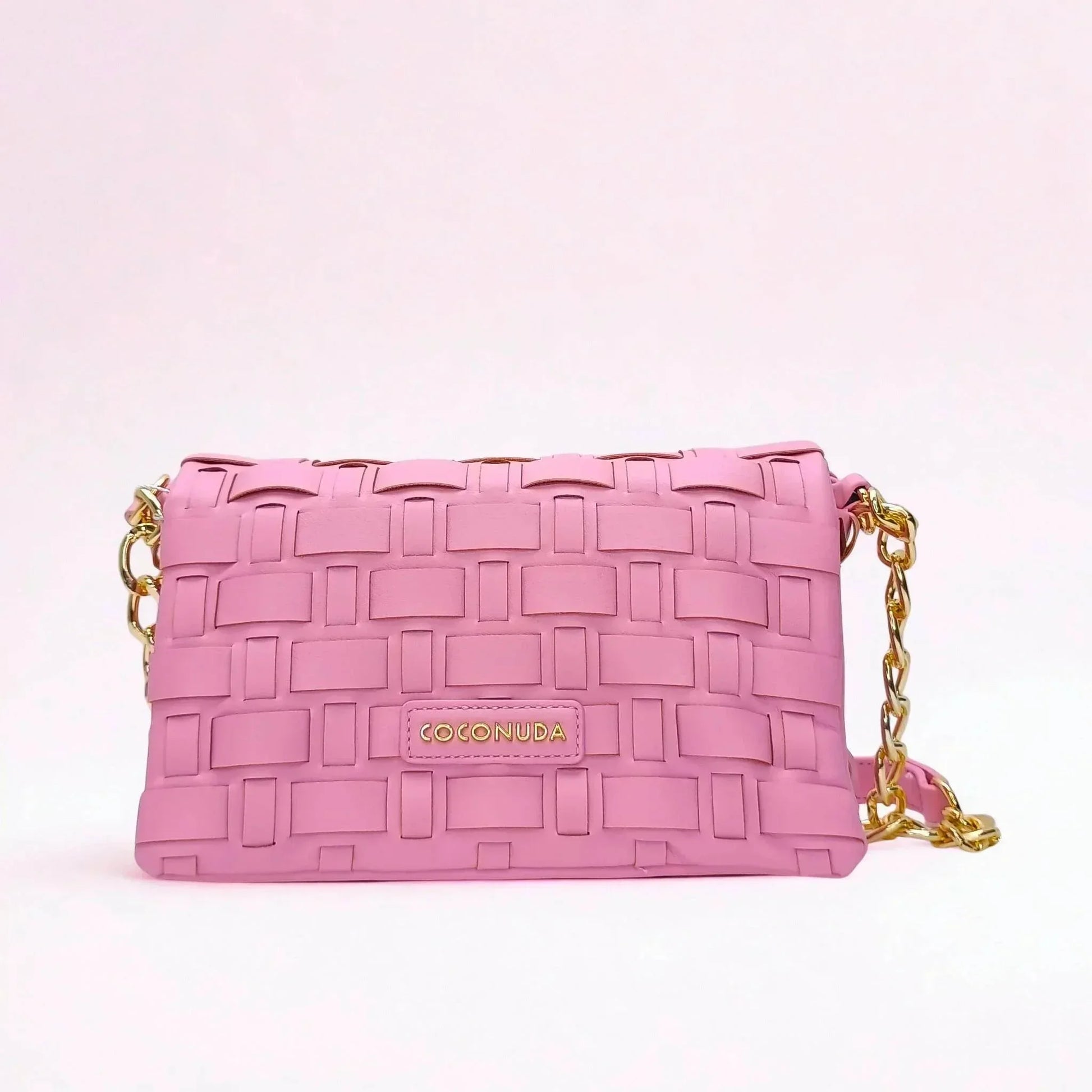 Silver Woven Bag with Chain Strap - MS-2087 - Stile Donna Bags