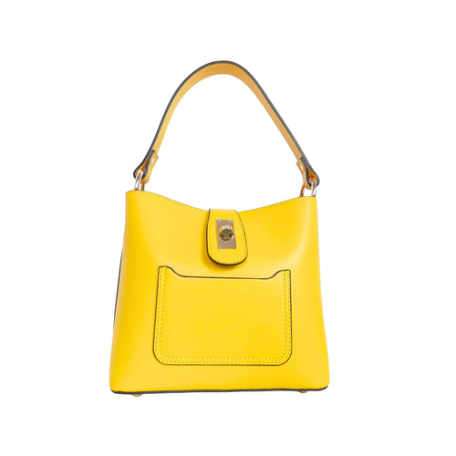 Stile Aura Leather handbag MS-9980 - Yellow - Handbag