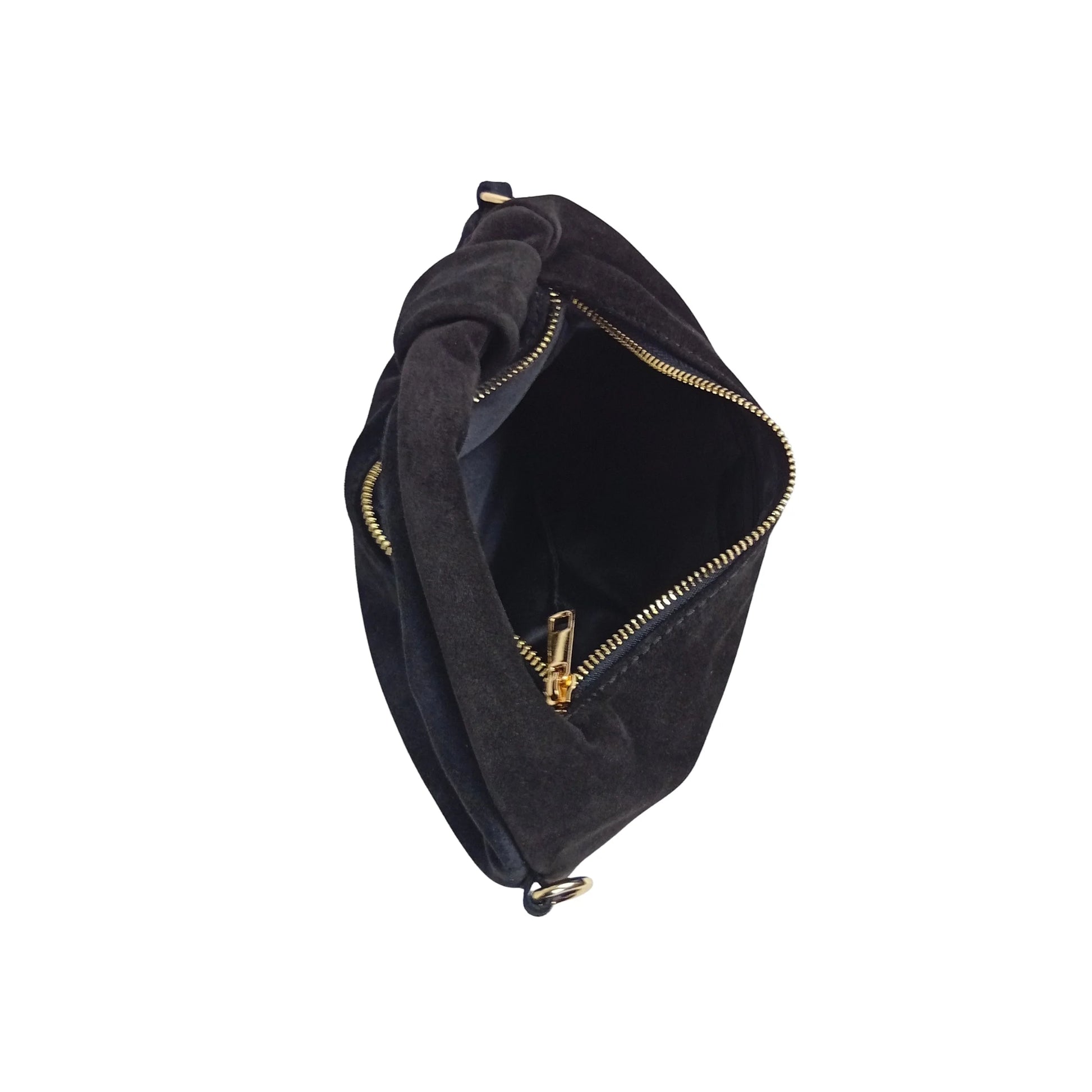 Suede hobo shoulder bag MS-6586 - coffee - Hobo