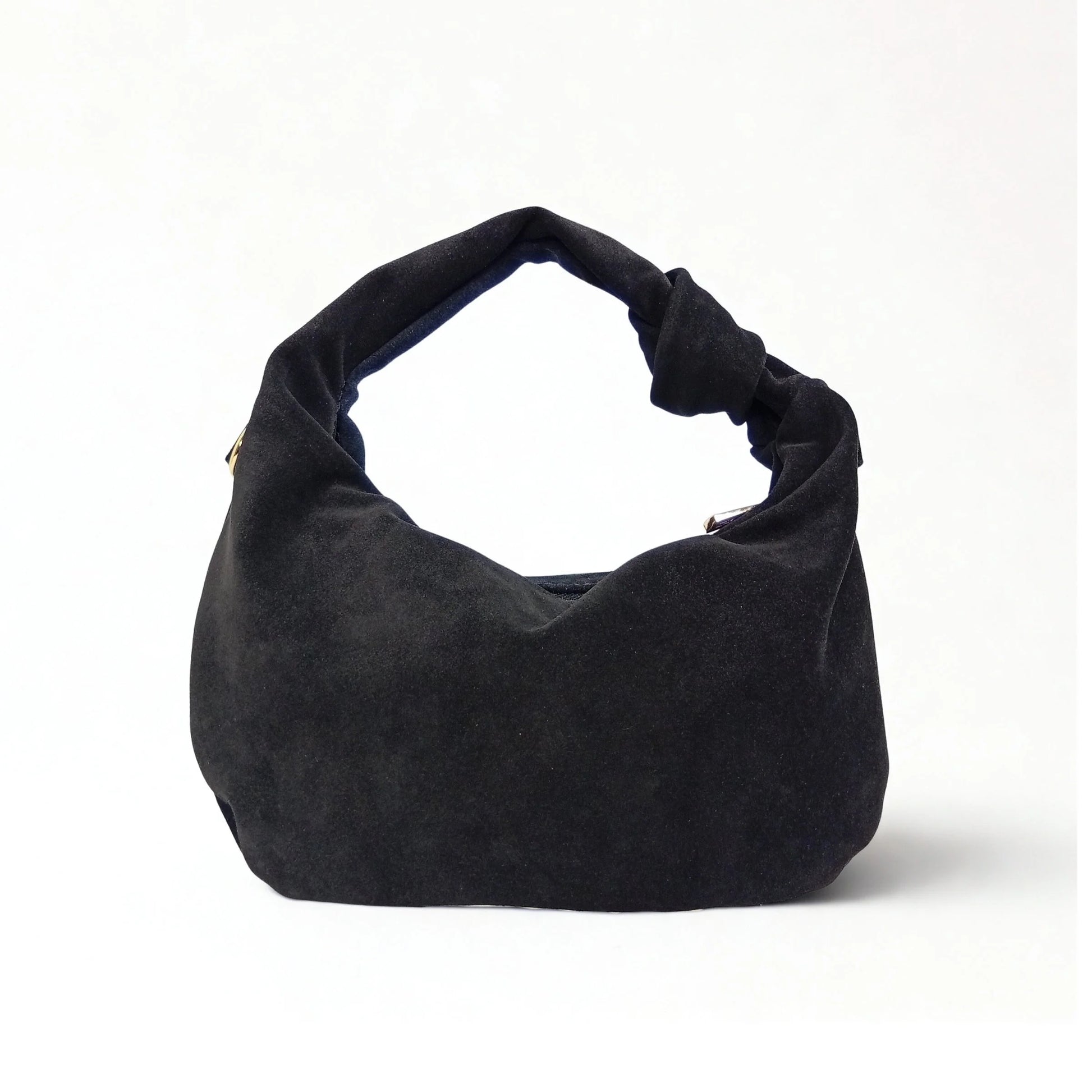 Suede hobo shoulder bag MS-6586 - coffee - Hobo