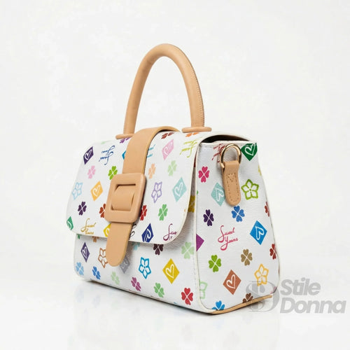 Sweet Years Mini Borsa A Tracolla In Ecopelle Con Stampa … | Dettaglio manico | ecopelle