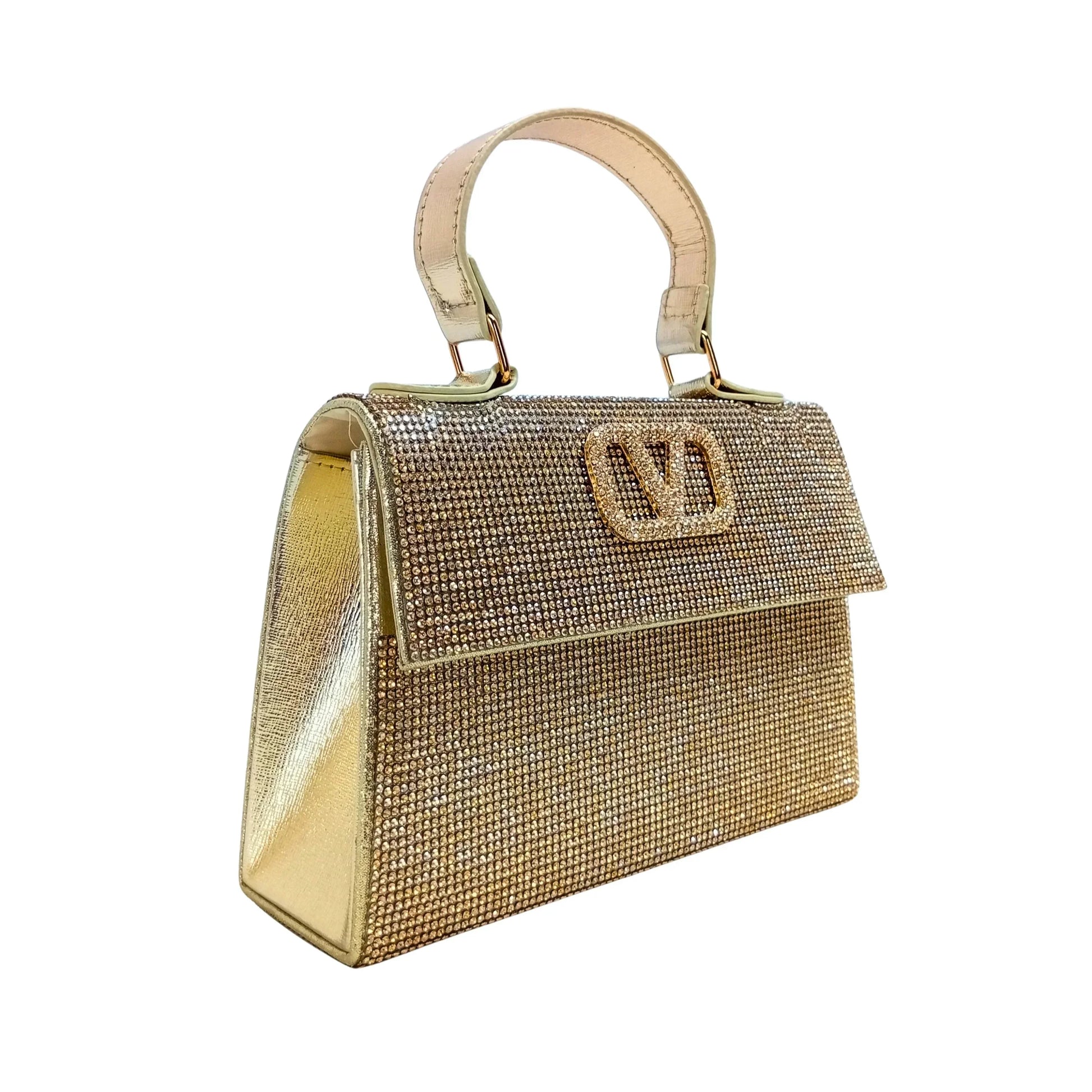 Valentini Rhinestone Clutch Bag - Stile Donna Bags