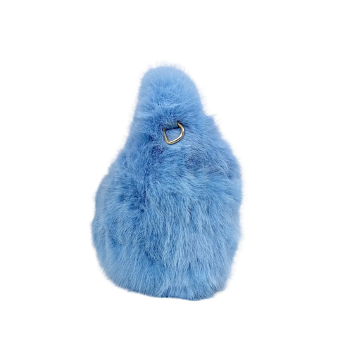 Vanilla faux-fur mini hobo handbag MS-2167 - Hobo bag