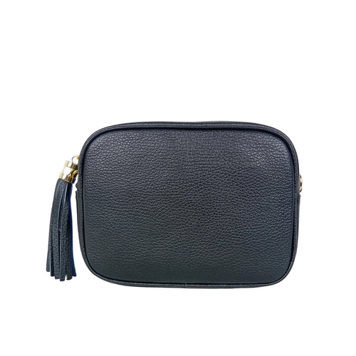 Withe crossbody bag in Genuine Leather MS-5990 - Black - Crossbody