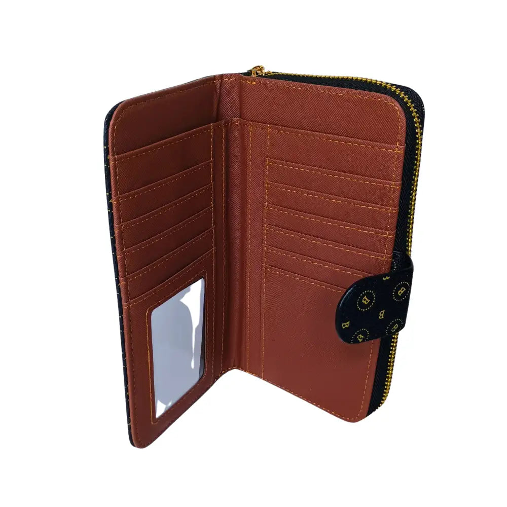 Women’s Purse in leather - color white and black - wallet
