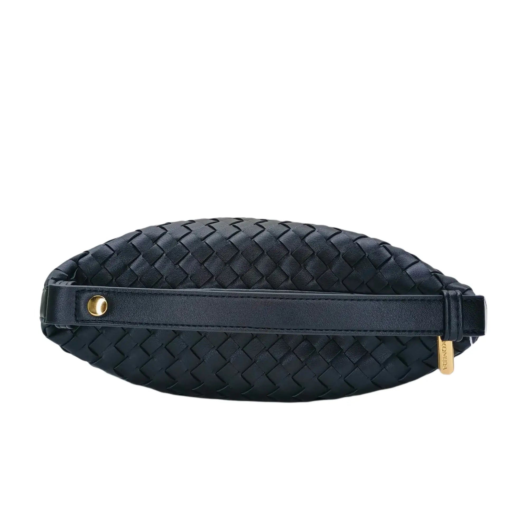 Woven Leather Handbag with Handle - MS-4957 - Stile Donna Bags
