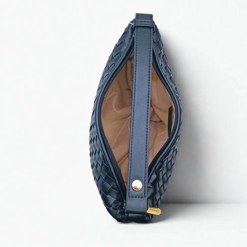 Woven Leather Handbag with Handle - MS-4957 - Stile Donna Bags