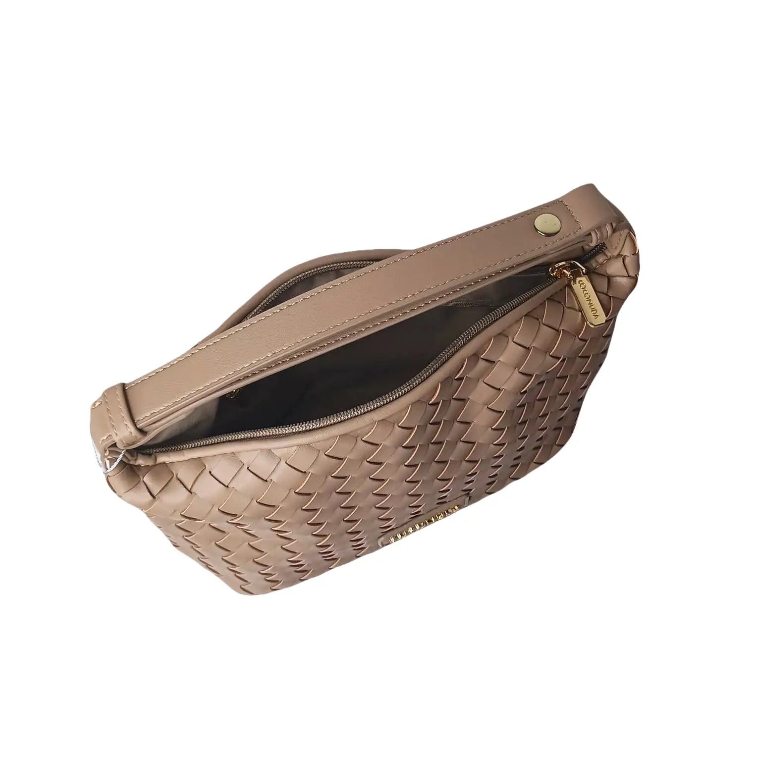 Woven Leather Handbag with Handle - MS-4957 - Stile Donna Bags