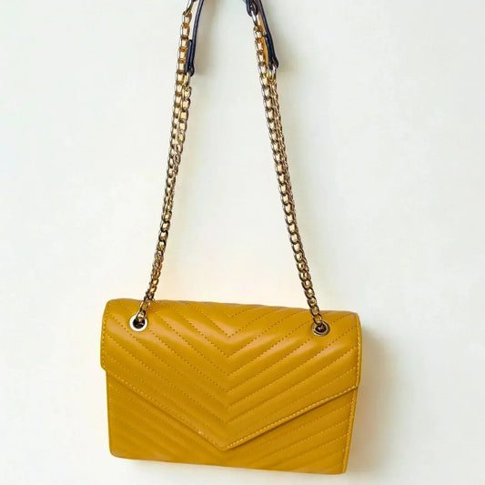 Yellow Clutch Leather Bag - MS-9583 - Stile Donna Bags