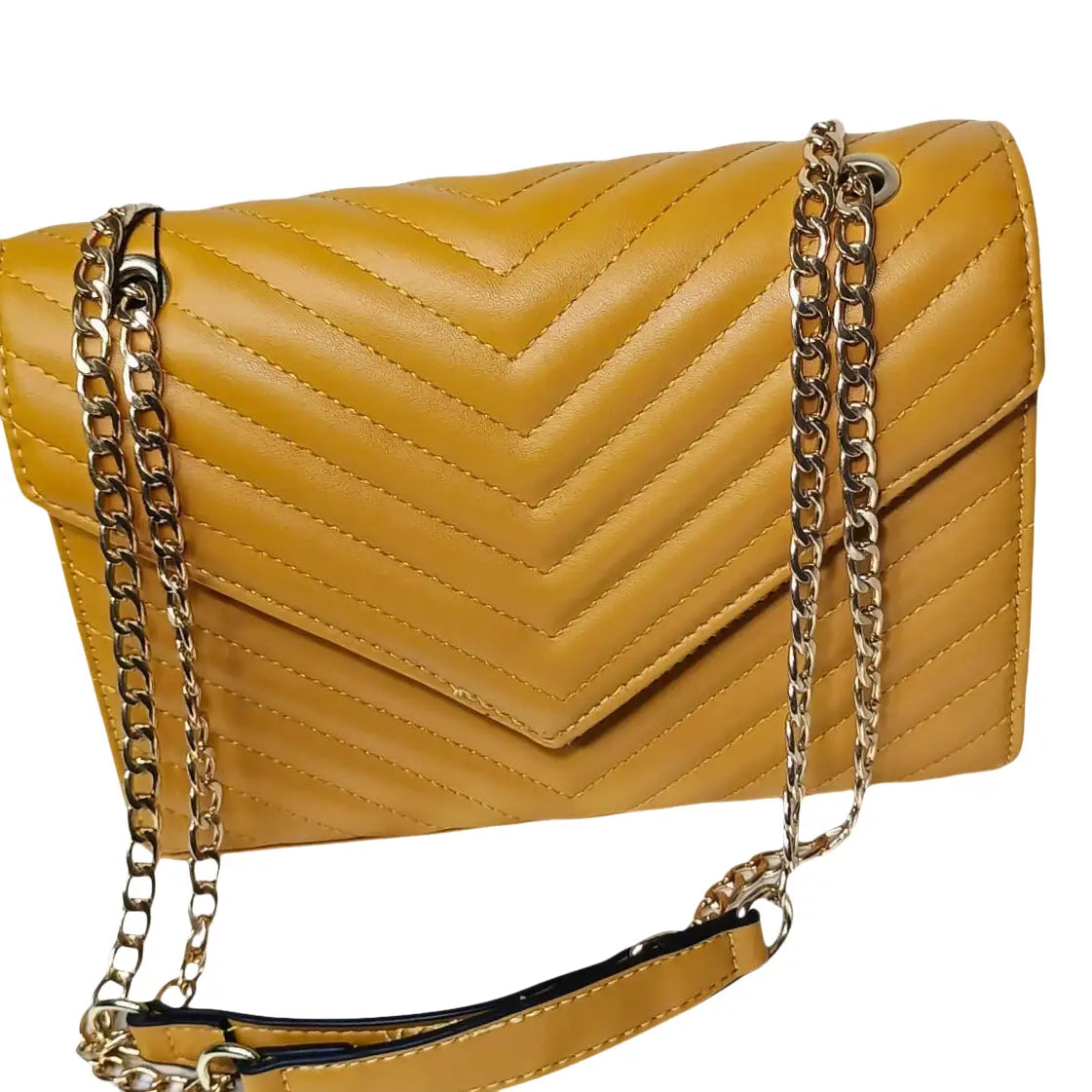 Yellow Clutch Leather Bag - MS-9583 - Stile Donna Bags