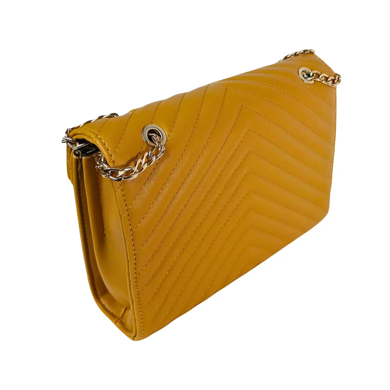 Yellow Clutch Leather Bag - MS-9583 - Stile Donna Bags