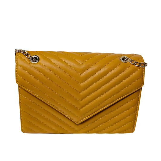 Yellow Clutch Leather Bag - MS-9583 - Stile Donna Bags