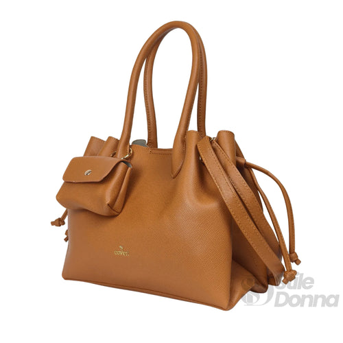 YY Coveri Borsa A Mano Strutturata Colore Cuoio Con Traco… | Dettaglio manico | ecopelle | Nero